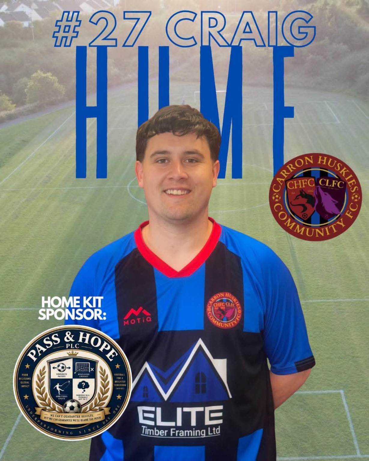 Craig Hume number 27 player sponsorship graphic